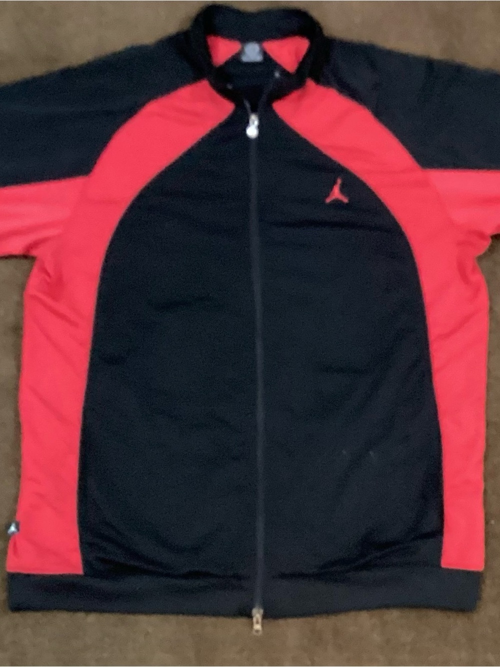 Jordan Black & Red Zip-Up Track Jacket